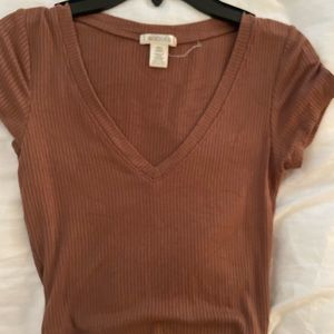 Brown v neck